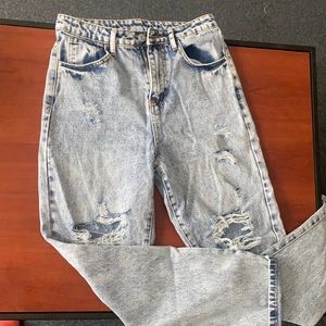 Distressed Mom Jeans